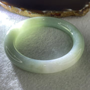 Type A Natural Jelly Light Green with Faint Lavender Jadeite Bangle 74.36g Inner Diameter 59.2mm 11.3 by 11.9mm (Close to Perfect) - Huangs Jadeite and Jewelry Pte Ltd