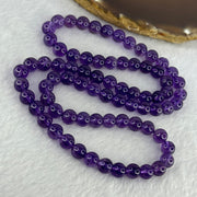 Good Grade Natural Amethyst Necklace 46.64g 53cm 7.8mm 75 Beads - Huangs Jadeite and Jewelry Pte Ltd