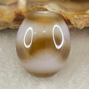 Natural Powerful Tibetan Old Oily Agate Tiger Tooth Daluo Dzi Bead Heavenly Master (Tian Zhu) 2.84g 14.5 by 12.0mm - Huangs Jadeite and Jewelry Pte Ltd