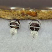 Good Grade Natural Super 7 S925 Silver Earrings 2.58g 10.7 by 7.8 by 5.0mm - Huangs Jadeite and Jewelry Pte Ltd