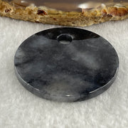 Type A Semi Icy Wuji Black Grey Wu Shi Pai Pendant Charm 15.92g 41.6 by 3.6mm - Huangs Jadeite and Jewelry Pte Ltd
