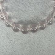 Natural Rose Quartz Beads Bracelet 天然玫瑰石英珠手链 32.16g 17.5cm 10.9mm 19 Beads - Huangs Jadeite and Jewelry Pte Ltd