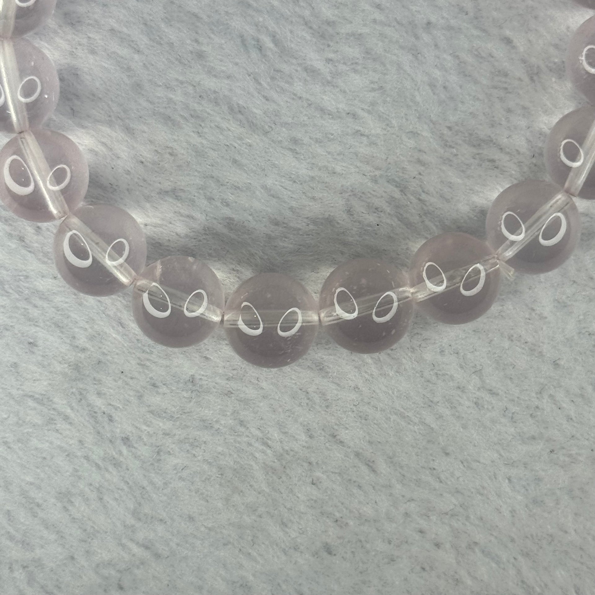 Natural Rose Quartz Beads Bracelet 天然玫瑰石英珠手链 32.16g 17.5cm 10.9mm 19 Beads - Huangs Jadeite and Jewelry Pte Ltd