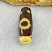Natural Powerful Tibetan Old Oily Agate Sky Door Serenity 1 Eye Dzi Bead Heavenly Master (Tian Zhu) 一眼天诛 8.66g 37.6 by 12.0mm - Huangs Jadeite and Jewelry Pte Ltd