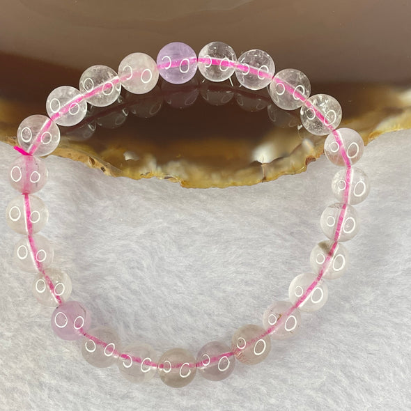 Natural super 7 Crystal Bracelet 15.41g 7.9mm 25beads - Huangs Jadeite and Jewelry Pte Ltd