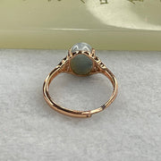 Natural Larimar in S925 Silver Rose Gold Color Ring (Adjustable Size) 1.99g 10.2 by 8.2 by 5.5mm - Huangs Jadeite and Jewelry Pte Ltd