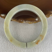 Natural Type A Light Blueish Green with Yellowish and Reddish Piao Hua Jadeite Open Bangle 52.03g Inner Diameter 53.7mm 4.9 by 9.0mm (Very Very Slight External Rough) - Huangs Jadeite and Jewelry Pte Ltd