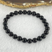 Natural Blood Red Amber Beads Bracelet 6.10g 16cm 7.5mm 25 Beads - Huangs Jadeite and Jewelry Pte Ltd