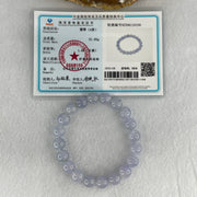 Certified High Grade Natural Type A Jelly Full Intense Lavender Jadeite Beads Bracelet 31.05g 16cm 10.1mm 20 Beads - Huangs Jadeite and Jewelry Pte Ltd