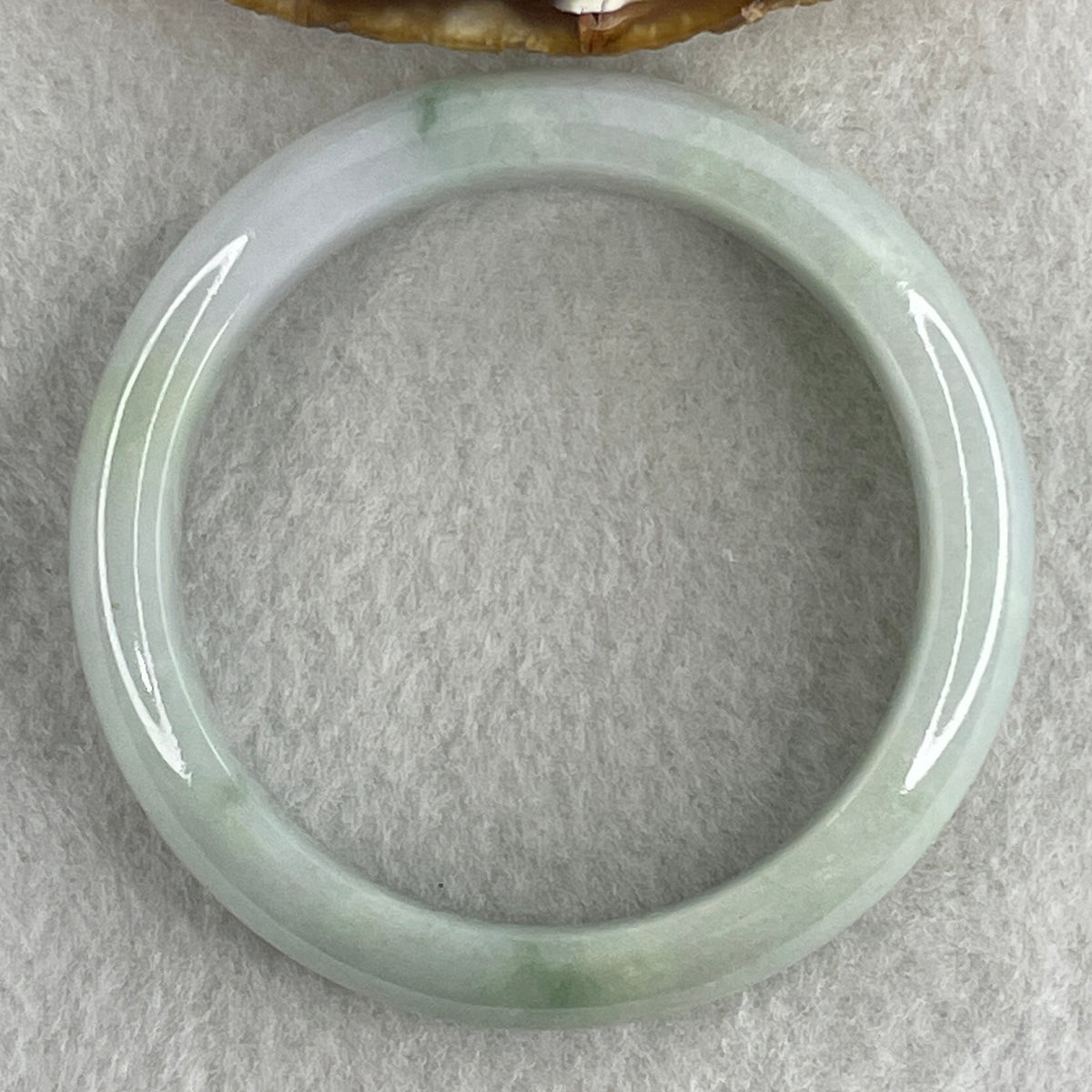 Certified Natural Type A Jelly Light Green & Light Lavender Jadeite Bangle |(53.89g | 54.0mm Inner Diameter | 13.3mm x 8.3mm | Very Very Slight External Line | Synergy, "Zi Qi Dong Lai" Noble Benefactor Magnet & Feng Shui Serenity Anchor) - Huangs Jadeite and Jewelry Pte Ltd