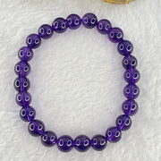 Very Good Grade Natural Amethyst Bracelet 18.19g 16cm 8.4mm 24 Beads - Huangs Jadeite and Jewelry Pte Ltd