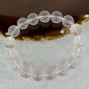 Natural Rose Quartz Beads Bracelet 天然玫瑰石英珠手链 48.45g 18.5cm 12.9mm 17 Beads - Huangs Jadeite and Jewelry Pte Ltd