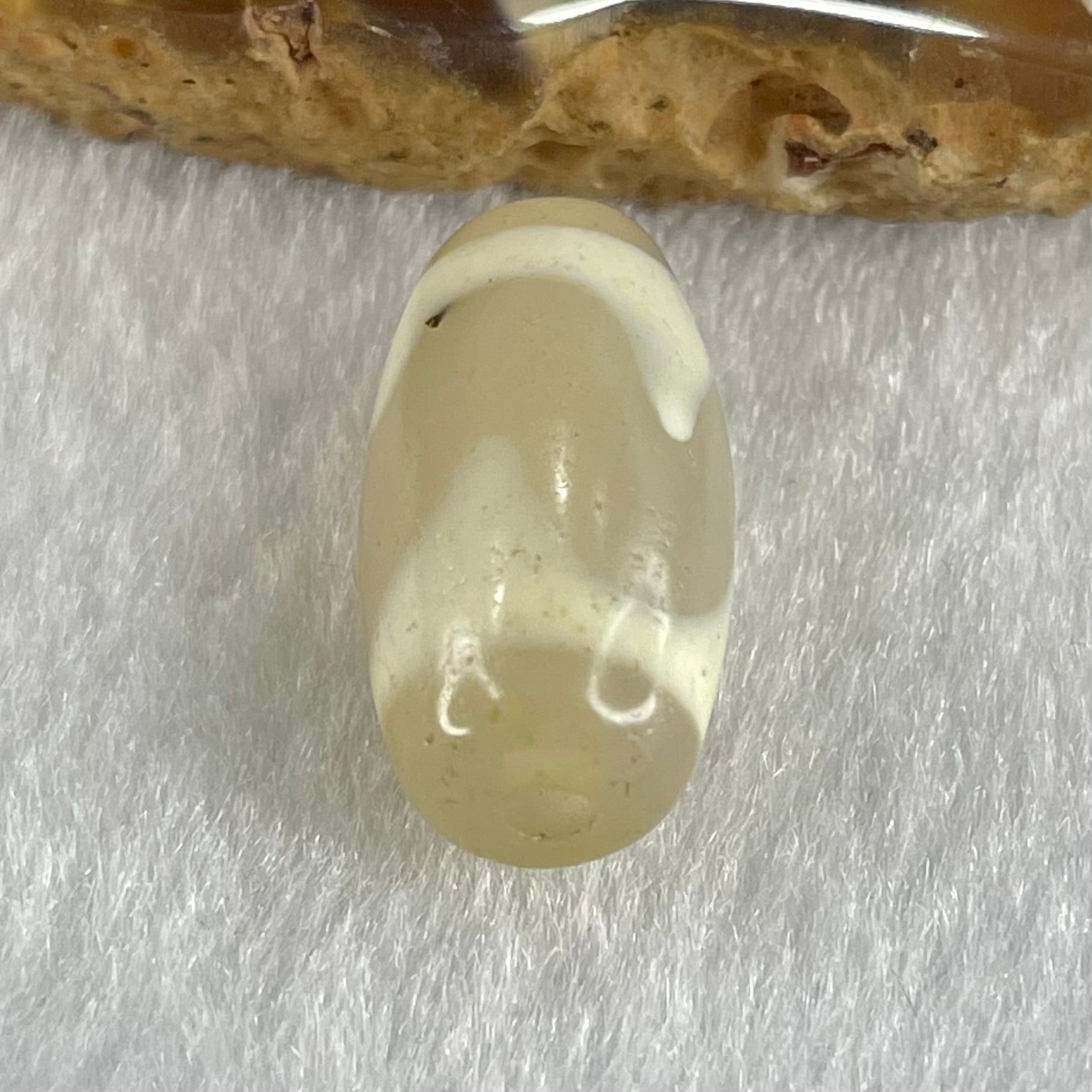 Natural Powerful Tibetan Old Oily Agate Tiger Tooth Daluo Dzi Bead Heavenly Master (Tian Zhu) 虎呀天诛 3.20g 19.9 by 10.2mm - Huangs Jadeite and Jewelry Pte Ltd