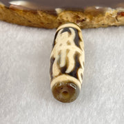 Natural Powerful Tibetan Old Oily Agate Water Lines 8 Eyes Dzi Bead Heavenly Master (Tian Zhu) 水纹八眼天诛 9.93g 38.9 by 12.8mm - Huangs Jadeite and Jewelry Pte Ltd