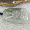Type A Semi Icy Light Greyish Lavender with Green and Yellow Patches Jadeite Manjushri Guan Yin Pendent 42.28g by 46.3 by 33.7 by 9.4 mm - Huangs Jadeite and Jewelry Pte Ltd