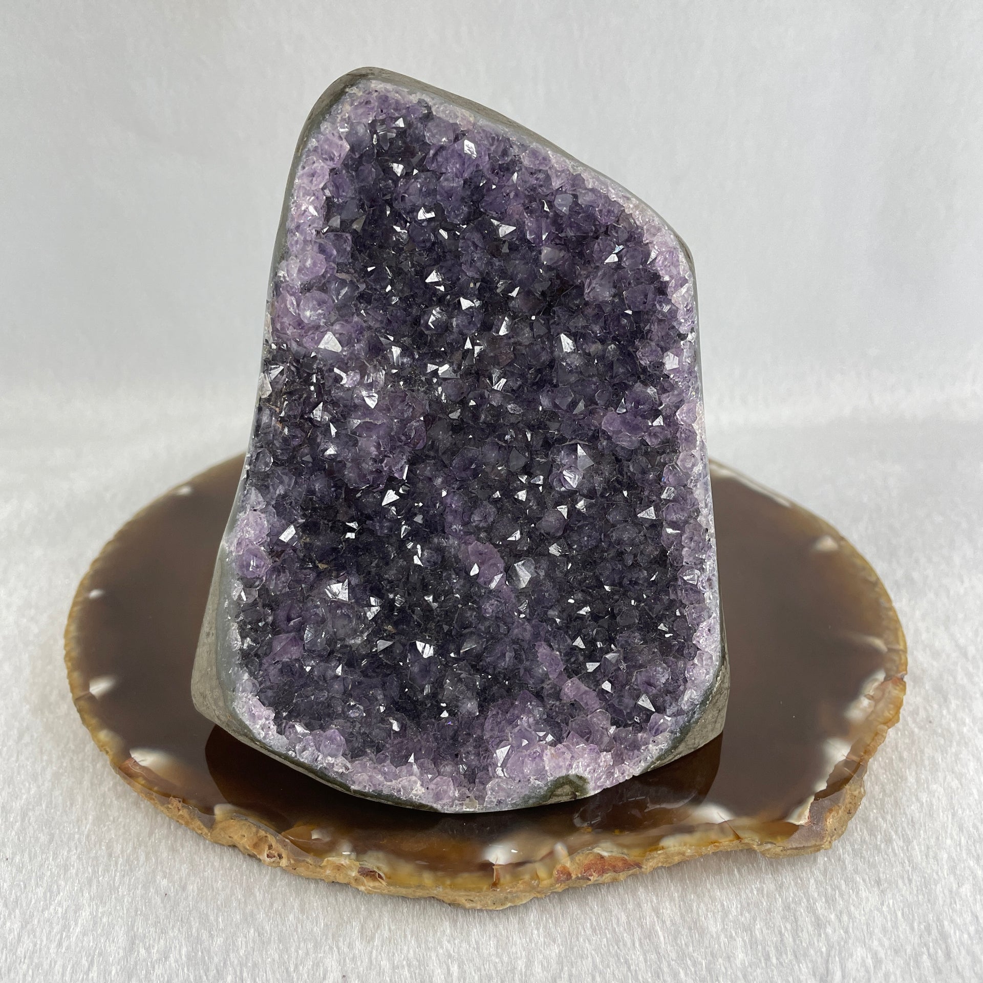 Natural Amethyst Rough Irregular Shaped Display 459.3g 85.2 by 69.4 by 96.2mm - Huangs Jadeite and Jewelry Pte Ltd