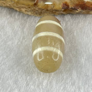 Natural Powerful Tibetan Old Oily Agate 3-Lines Dzi Bead Heavenly Master (Tian Zhu) 三行天诛 3.21g 20.0 by 10.4mm - Huangs Jadeite and Jewelry Pte Ltd