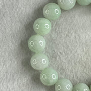 Type A Light Green Jadeite Beads Bracelet 48.85g 15cm 12.6mm 16 Beads - Huangs Jadeite and Jewelry Pte Ltd