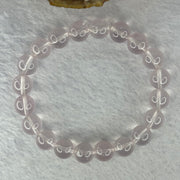Natural Rose Quartz Beads Bracelet 天然玫瑰石英珠手链 29.28g 17.5cm 10.3mm 20 Beads - Huangs Jadeite and Jewelry Pte Ltd
