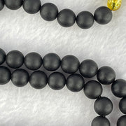 Natural Dark Matt Black Amber Beads Necklace 天然大黑天翁琥珀项链 14.98g 44cm 7.7mm 60 Beads - Huangs Jadeite and Jewelry Pte Ltd