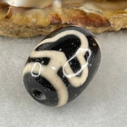 Natural Powerful Tibetan Old Oily Agate Double Bodhi Tree Dzi Bead Heavenly Master (Tian Zhu) 菩提树天珠 4.50g 17.6 by 13.1mm - Huangs Jadeite and Jewelry Pte Ltd