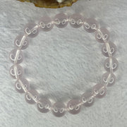 Natural Rose Quartz Beads Bracelet 天然玫瑰石英珠手链 32.27g 17.5cm 10.9mm 19 Beads - Huangs Jadeite and Jewelry Pte Ltd