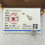 Type A High Icy Light Blueish Green Jadeite 11.9 by 3.0mm Round Wu Shi Pai Pendant with Crystals in S925 Silver Pendant 4.05g - Huangs Jadeite and Jewelry Pte Ltd