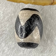 Natural Powerful Tibetan Old Oily Agate Tiger Tooth Daluo Dzi Bead Heavenly Master (Tian Zhu) 2.04g 14.1 by 10.0mm - Huangs Jadeite and Jewelry Pte Ltd
