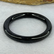 Type A Black Grey Wuji Jadeite Baby Bangle 16.18g Internal Diameter 40.1mm 6.5 by 6.4mm - Huangs Jadeite and Jewelry Pte Ltd