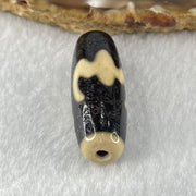Natural Powerful Tibetan Old Oily Agate Bat with Insect or Happiness Fu Shou Dzi Bead Heavenly Master (Tian Zhu) 蝙蝠昆虫天珠 9.19g 37.7 by 12.5mm - Huangs Jadeite and Jewelry Pte Ltd