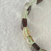 Natural Phantom Quartz Crystal Beads Bracelet 32.23g 17.5cm 13.6 by 8.2 by 5.0mm 23pcs - Huangs Jadeite and Jewelry Pte Ltd