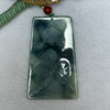 Rare Type A Denim Blue Piao Hua Jadeite Shan Shui Pendent 33.53g 59.5 by 37.3 by 7.5mm - Huangs Jadeite and Jewelry Pte Ltd