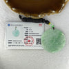 Type A Green with Green Piao Hua Jadeite Shan Shui with Double Benefactor 48.25g 54.6 by 5.6 mm - Huangs Jadeite and Jewelry Pte Ltd