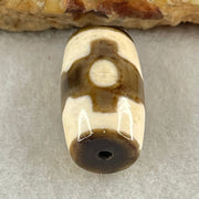 Natural Powerful Tibetan Old Oily Agate 3 Eyes Dzi Bead Heavenly Master (Tian Zhu) 三眼天诛 3.66g 18.7 by 10.7mm - Huangs Jadeite and Jewelry Pte Ltd