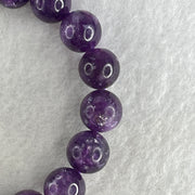 Certified Natural Purple Mica Jade Beads Bracelet 28.95g 15cm 10.3mm 18Beads - Huangs Jadeite and Jewelry Pte Ltd