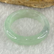 Type A Semi Icy Faint Blueish Green With Blueish Green Patches Jadeite Ring 2.44g 4.8 by 3.2 US6.75 HK14.8 (Very Slight Internal Lines) - Huangs Jadeite and Jewelry Pte Ltd