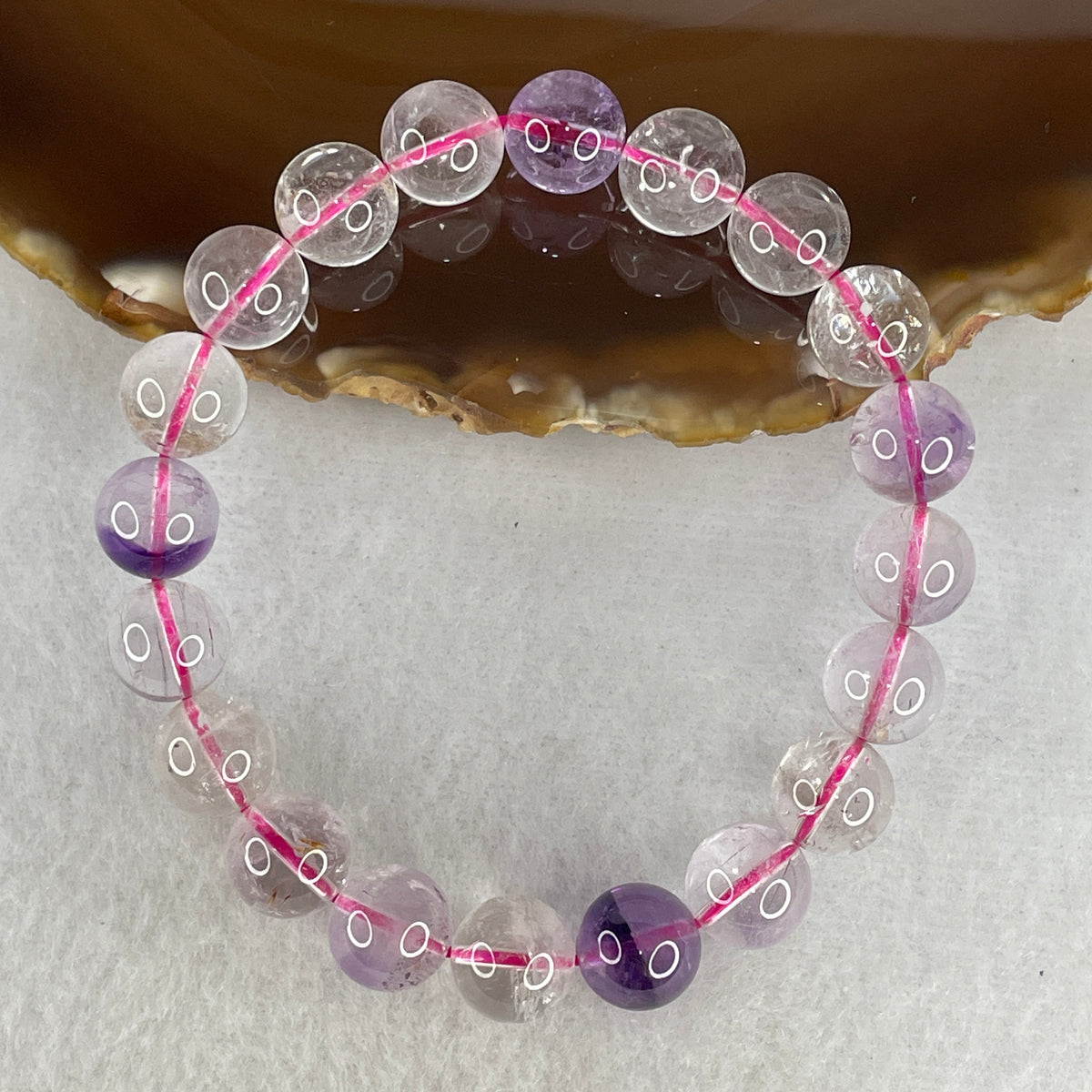 Certified Entry-Grade Natural Super 7 Crystal Beads Bracelet | Bold High-Mass Showcase Strand | Authentic Sacred Seven Multi-Mineral Inclusions Quartz Spiritual Catalyst & Auric Shield Bracelet (32.29g | 17cm Length | 10.2mm | 20 Beads)