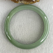 Natural Type A Green Jadeite Bangle | (45.61g | 53.9mm Inner Diameter | 11.0mm x 7.8mm | Perfect | Radiance, Steady Wealth "Zheng Cai" Anchor & Feng Shui Prosperity Catalyst) - Huangs Jadeite and Jewelry Pte Ltd