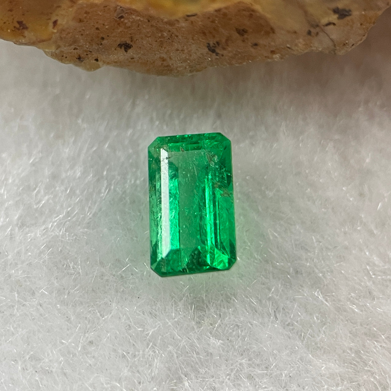 Natural Colombia Green Emerald (Beryl) Cut-Cornered Rectangular step cut 0.64ct 6.8 by 4.0 by 3.1mm - Huangs Jadeite and Jewelry Pte Ltd