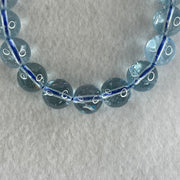 Good Grade Natural Blue Topaz Beads Bracelet 33.31g 15.5cm 9.9mm 20 Beads - Huangs Jadeite and Jewelry Pte Ltd
