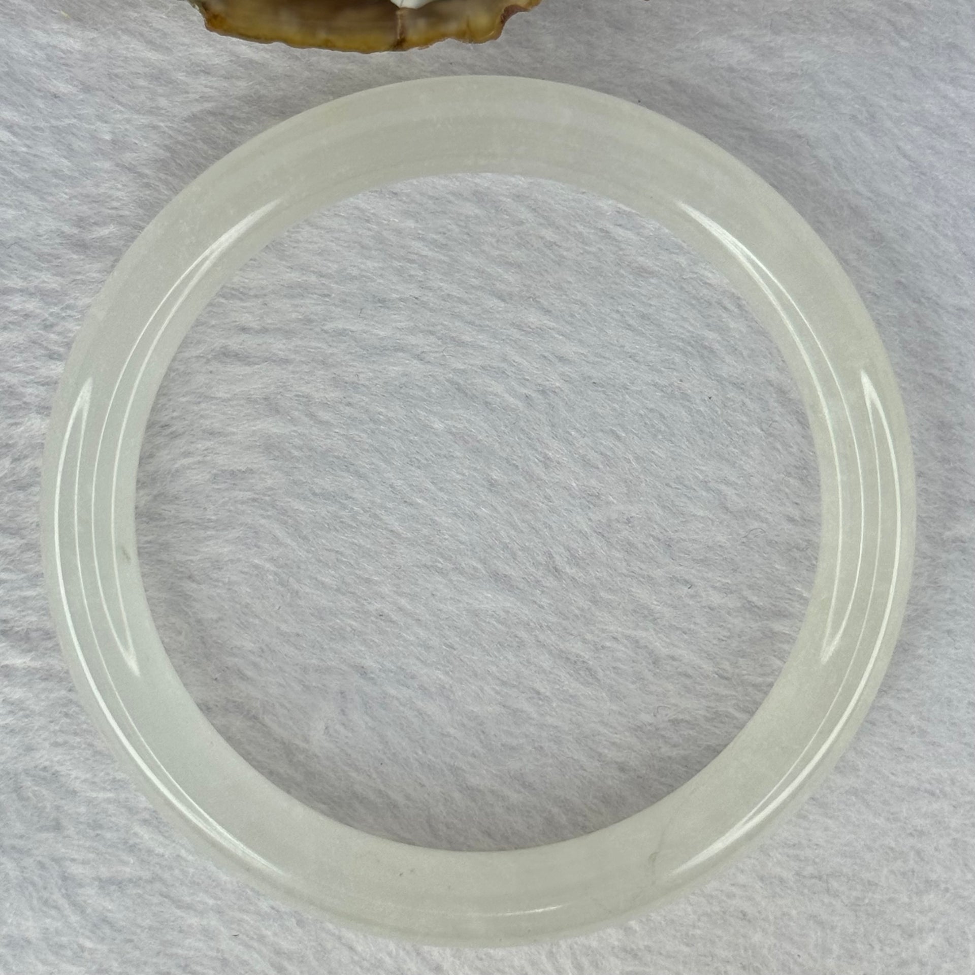 Transparent to White Quartzite Jade Bangle 天山玉手镯 60.6mm Bangle 38.60g 10.3 by 8.5mm - Huangs Jadeite and Jewelry Pte Ltd