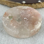 Natural Pink Flower Agate Oval Bangle Set | (68.69g | 55.6mm ID | 9.0 x 6.9mm | Blooming Self-Love & Emotional Renewal Anchor, Feng Shui Harmony & Sovereign Guifei Stacking Bangle Set) - Huangs Jadeite and Jewelry Pte Ltd