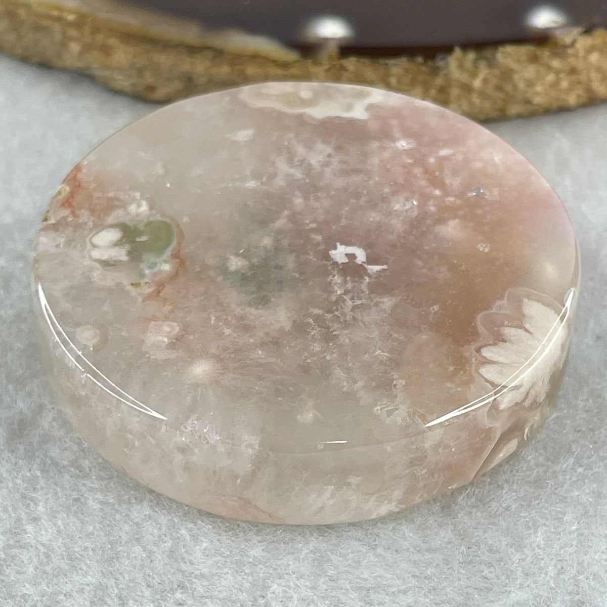 Natural Pink Flower Agate Oval Bangle Set | (68.69g | 55.6mm ID | 9.0 x 6.9mm | Blooming Self-Love & Emotional Renewal Anchor, Feng Shui Harmony & Sovereign Guifei Stacking Bangle Set) - Huangs Jadeite and Jewelry Pte Ltd