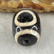 Natural Powerful Tibetan Old Oily Agate 1 Eye With Swastika Dzi Bead (Hotu Dzi) 4.91g by 17.5 by 16.6mm - Huangs Jadeite and Jewelry Pte Ltd