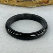 Type A Highly Translucent Black Grey Wuji Jadeite Baby Bangle 13.17g Internal Diameter 36.4mm 7.3 by 5.2mm - Huangs Jadeite and Jewelry Pte Ltd
