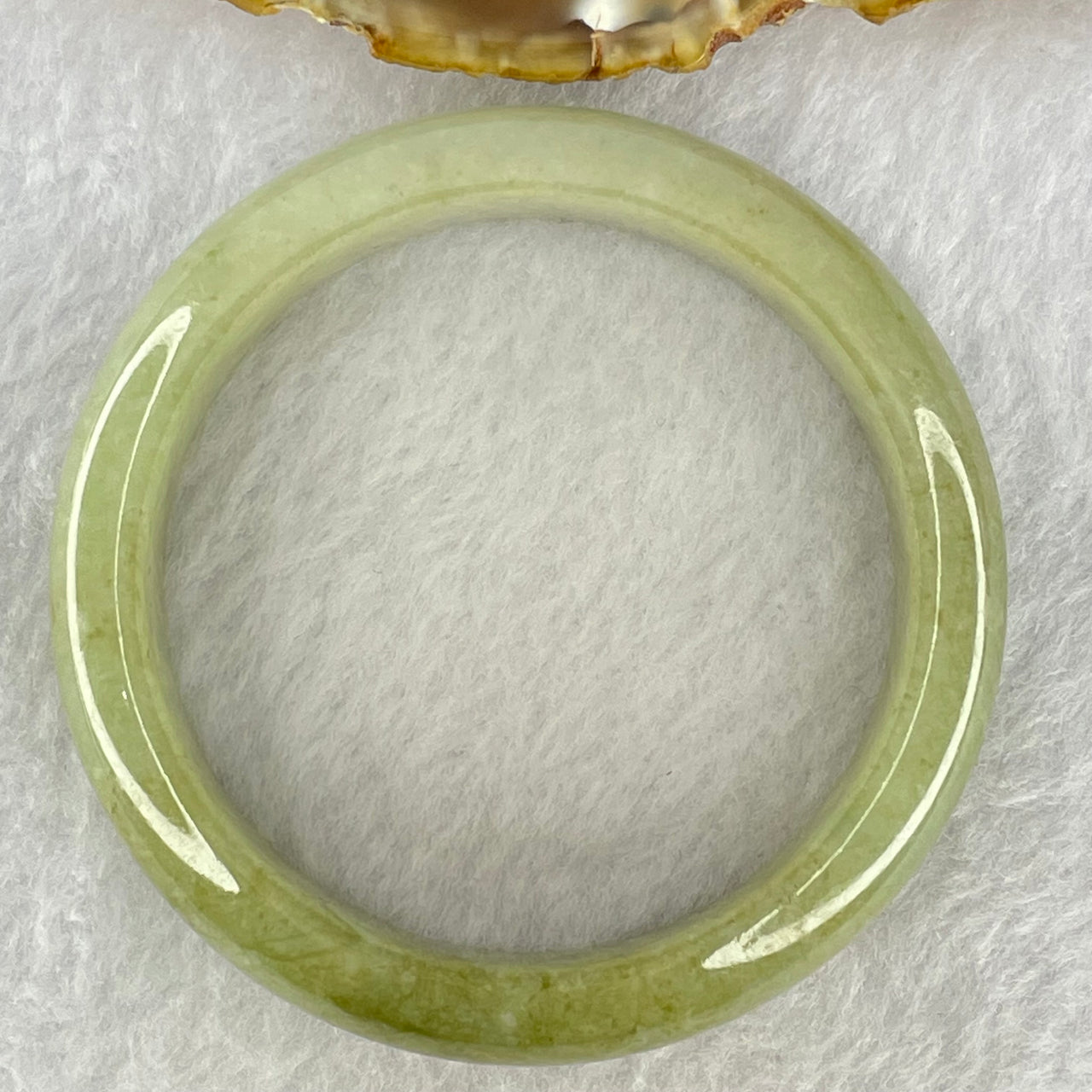 Type A Light Green Jadeite Bangle Internal Diameter 54.5mm 55.80g 14.2 by 8.1mm (Close to Perfect) - Huangs Jadeite and Jewelry Pte Ltd