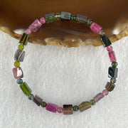 Good Grade Natural Tourmaline Crystal Barrel Bracelet 6.92g 15cm 4.8mm 18Beads - Huangs Jadeite and Jewelry Pte Ltd