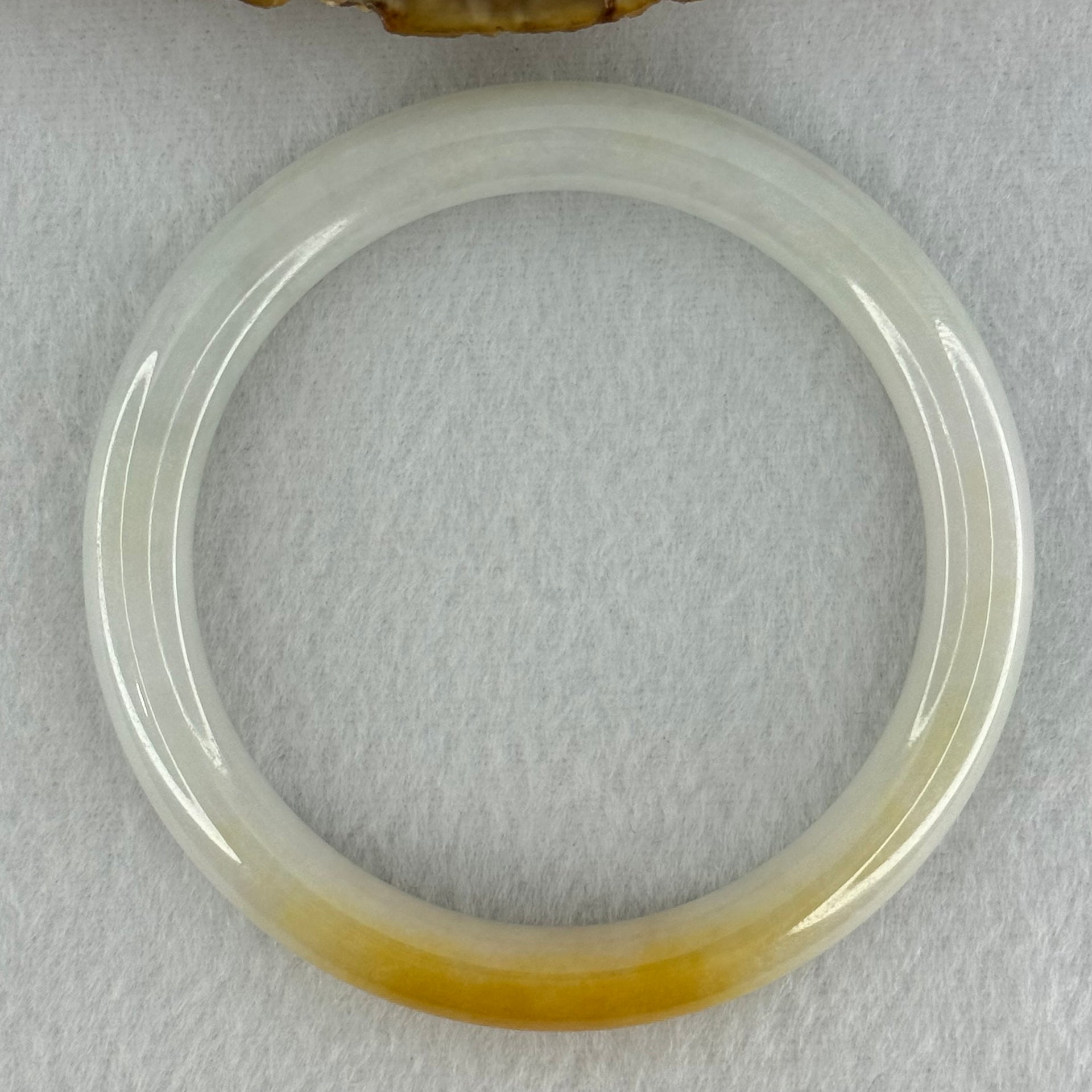 Type A Faint Green Lavender with Yellow Jadeite Bangle Internal Diameter 54.6mm 34.4580g 8.2 by 8.2mm (Very Slight Internal Line) - Huangs Jadeite and Jewelry Pte Ltd