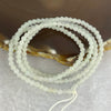 Type A Semi Icy White to Faint Green Jadeite Beads Necklace 13.62g 3.6mm Beads 189 Beads - Huangs Jadeite and Jewelry Pte Ltd
