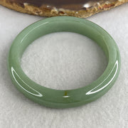 Natural Type A Green Jadeite Bangle | (45.61g | 53.9mm Inner Diameter | 11.0mm x 7.8mm | Perfect | Radiance, Steady Wealth "Zheng Cai" Anchor & Feng Shui Prosperity Catalyst) - Huangs Jadeite and Jewelry Pte Ltd